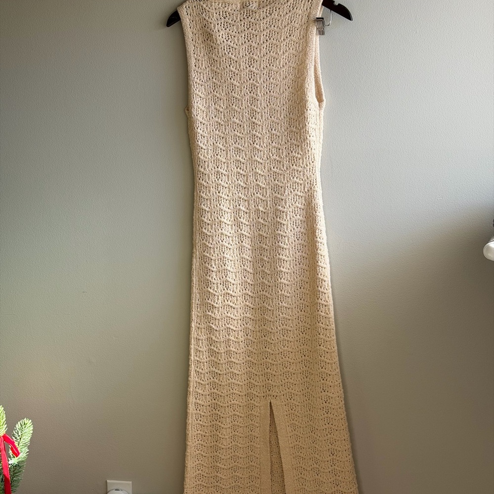 DISSH Cream Crochet Maxi Dress Tags Removed